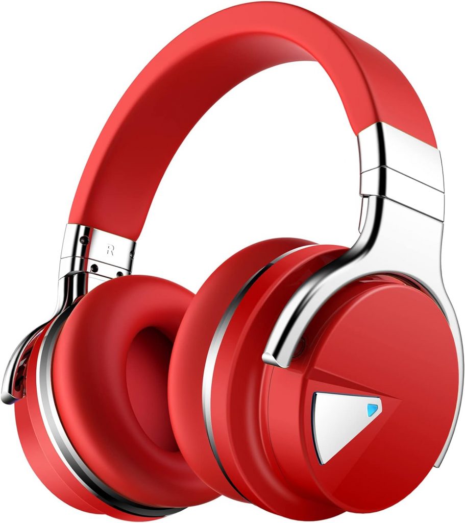Red Silensys E7 Active Noise Cancelling Bluetooth Headphones with Microphone make for a great accessible gift